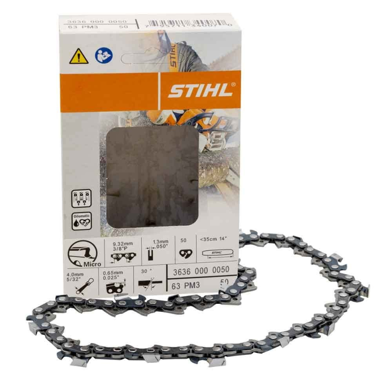 Chaîne Tronçonneuse STIHL 36360000050 Pas : 3/8 P Jauge : 1.3 Maillons : 50