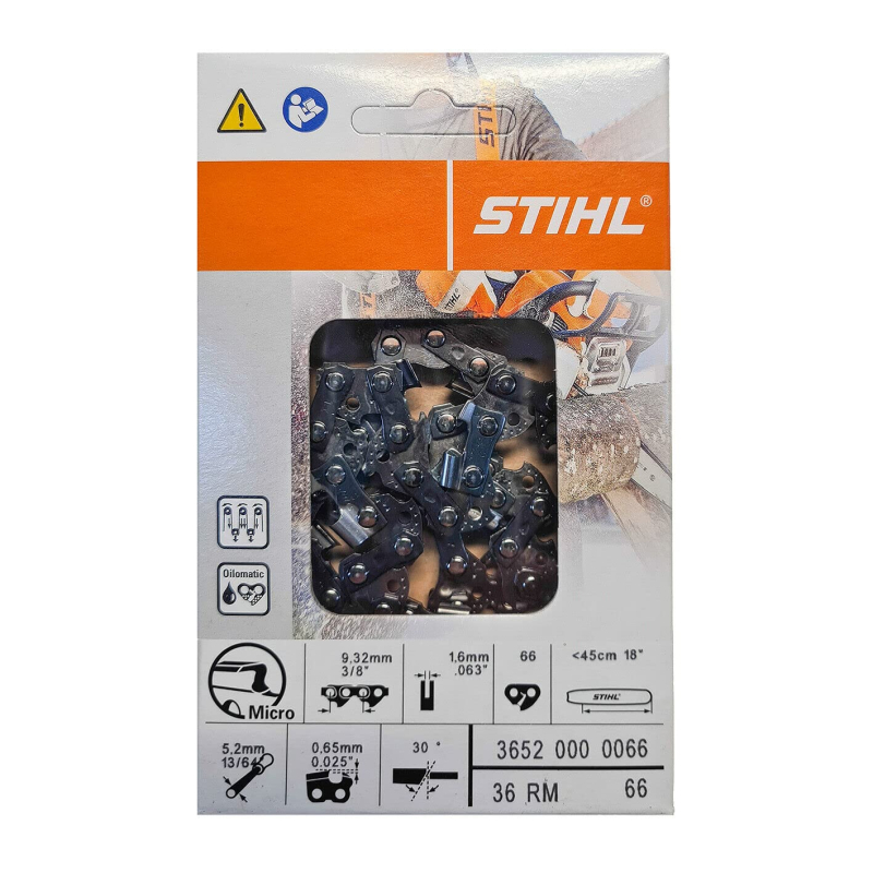 Chaîne Tronçonneuse STIHL 36520000066 Pas : 3/8 Jauge : 1.6 Maillons : 66