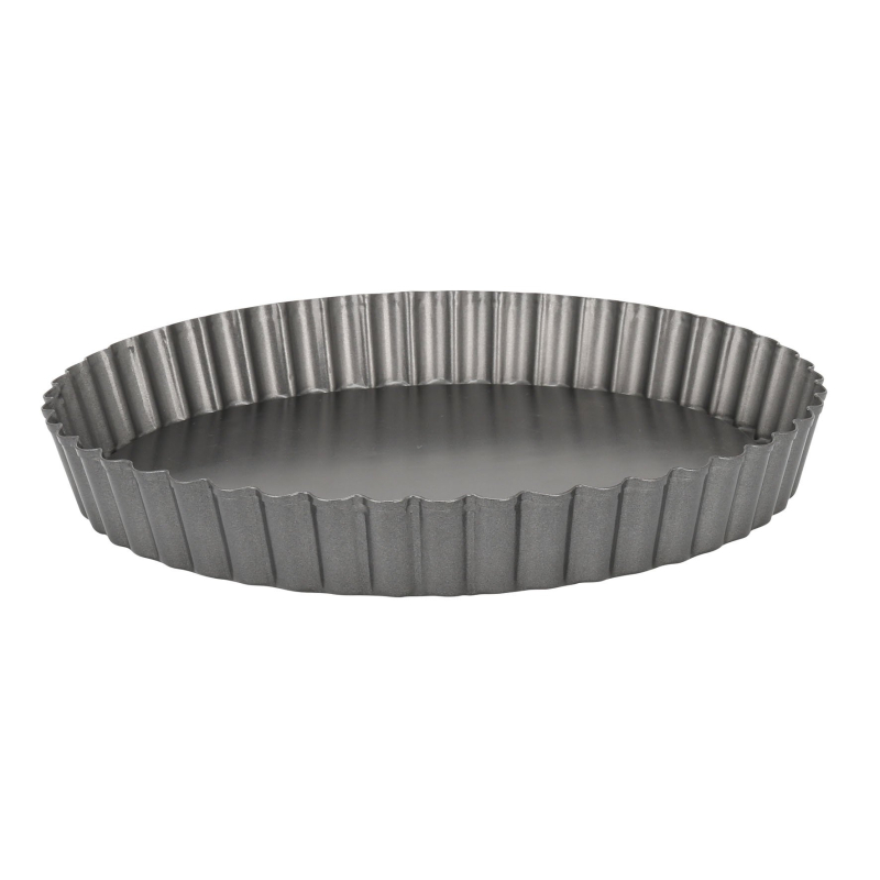 Crealys 507711 GOURMANDIS Moule à Tarte Acier Noir 25 x 25 x 3,5 cm