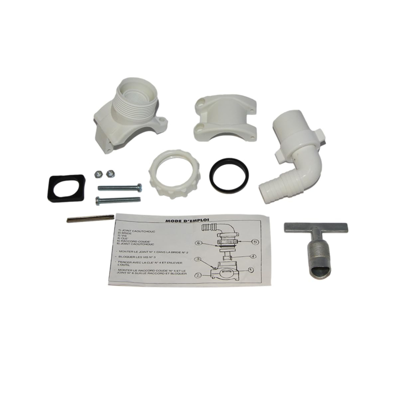 Wpro ASG009 Bride Universel de Vidange pour Canalisation