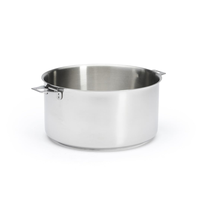 De Buyer - Casserole en inox MILADY TWISTY amovible - Diamètre 24 cm -, Argent