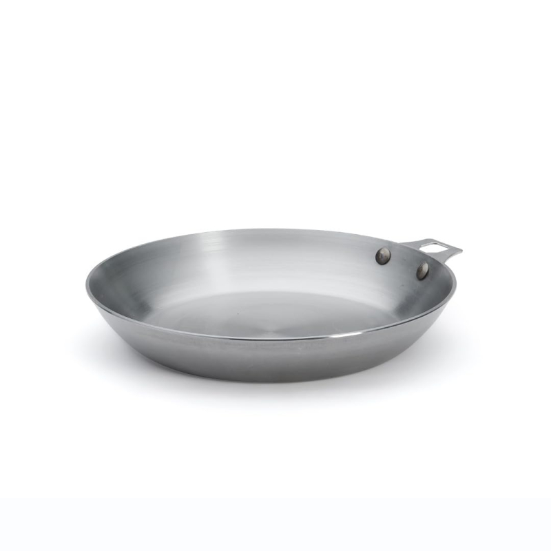 De Buyer - Poêle amovible en tôle d'acier MINERAL B - Diamètre 28 cm -, Gris