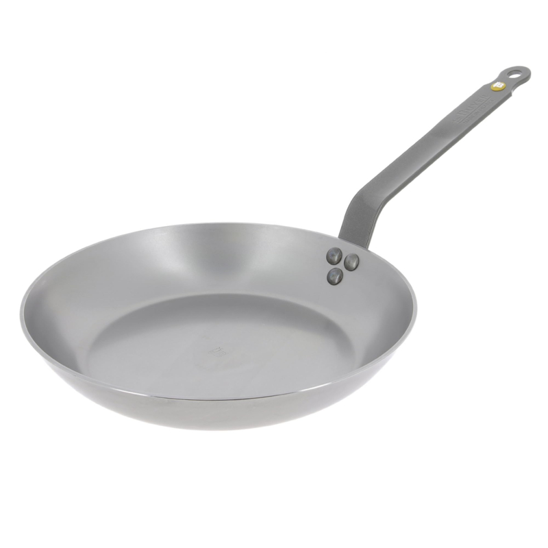 De Buyer - Poêle en tôle d'acier MINERAL B - 20 cm - Fabriquée en France, Sans PFAS, Anti Adhérence Naturelle, Queue Rivetée et 