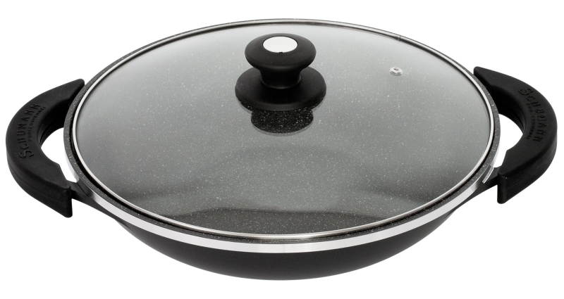 Schumann Professionnel SWO2203200 Black Rock Wok Revêtement/Fonte d'Aluminium Noir 32 x 32 x 8,3 cm
