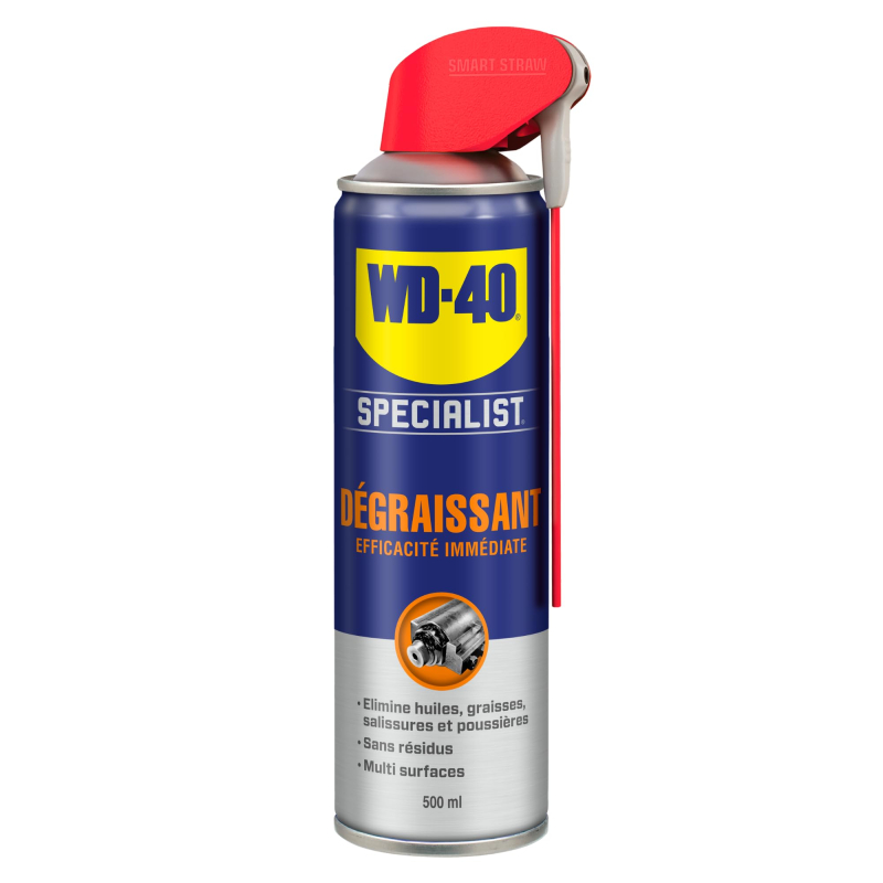 WD-40 Specialist • Dégraissant • Spray Double Position • Efficacité Immédiate • Sans résidu • Dissout graisse, huiles et salissu