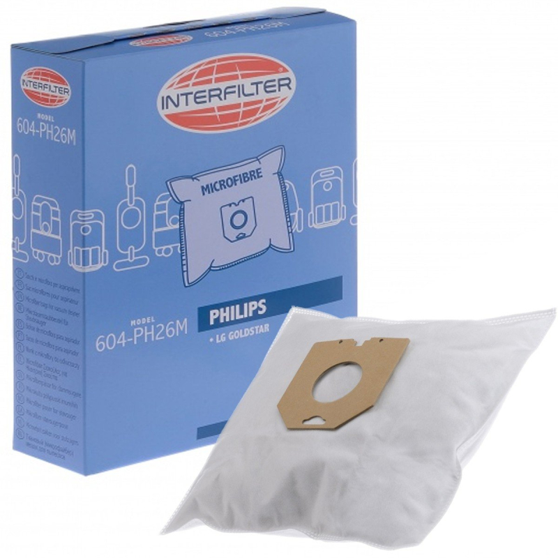 Sacs aspirateur 604-ph26m aspirateur lg goldstar Interfilter 35601433