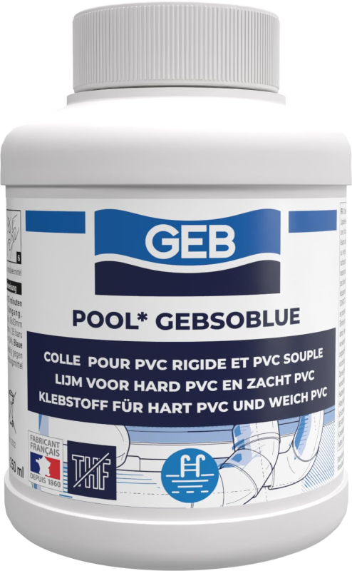 GEB Colle PVC spécial piscine - 250 ml - Gebsoblue