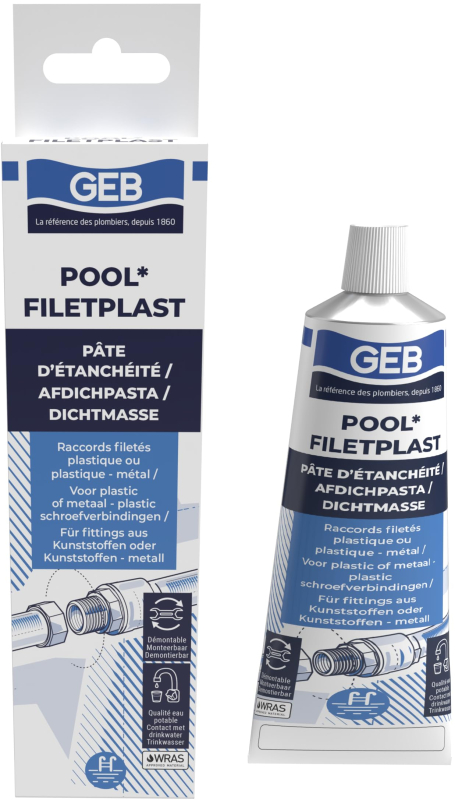 GEB 71681 Filetplast eau potable tube 100g 112814, Clair