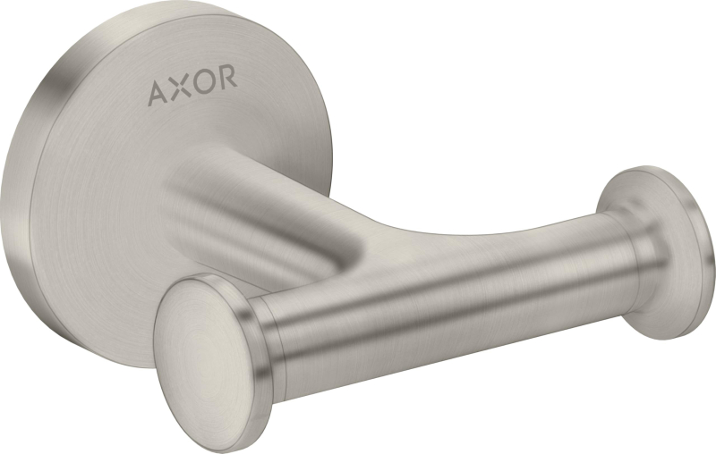 Hansgrohe AXOR Universal Circular Crochet pour Serviette, Double, 42812; Coloris: Acier Inoxydable Optic