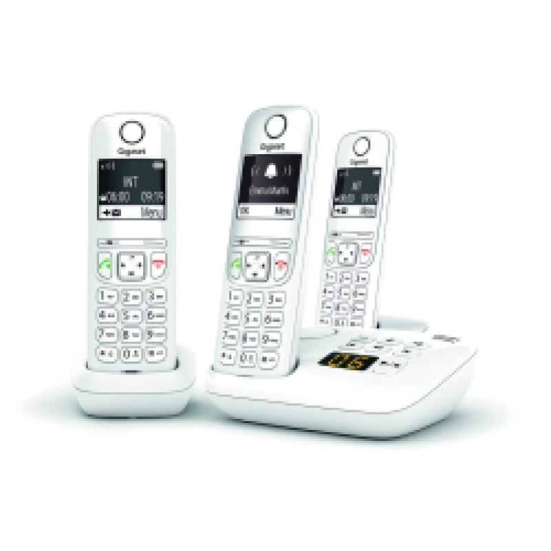 Gigaset AS690A Téléphone fixe Quattro Noir [Version Française]