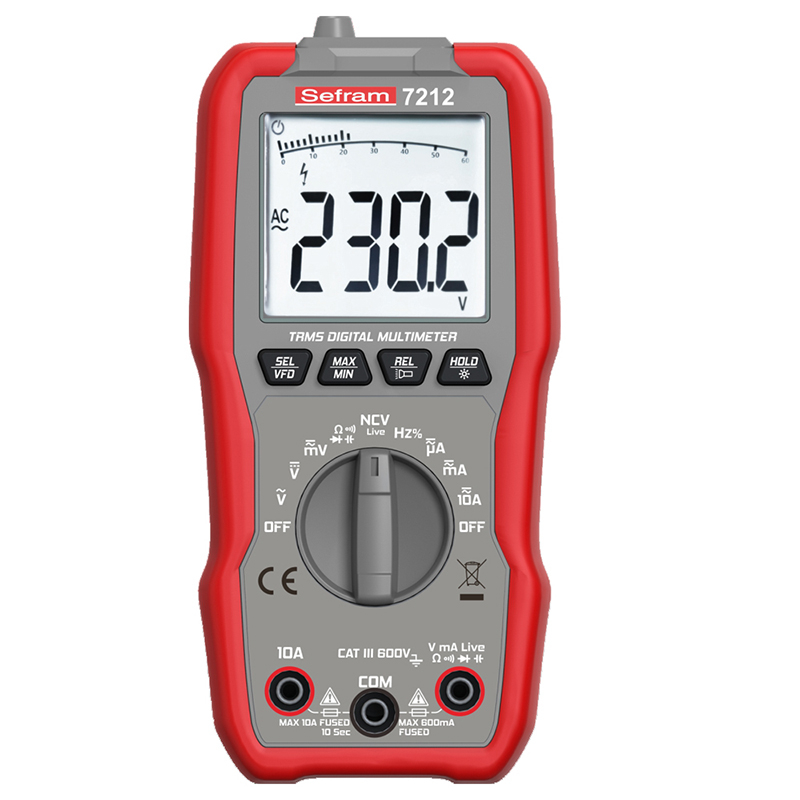 MULTIMETRE TRMS AC COMPACT SEFRAM7212 Sefram