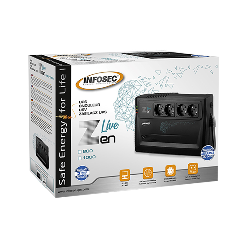 ONDULEUR ZEN LIVE 800VA 66083 Infosec