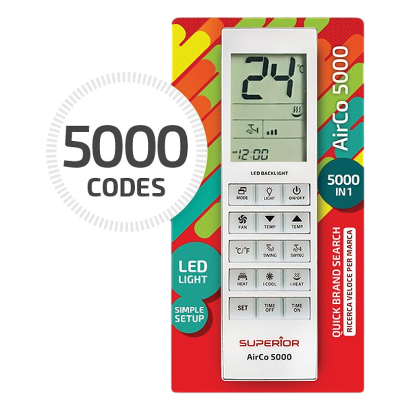 TELECOMMANDE CLIM UNIVERSELLE AIRCO5000 Superior