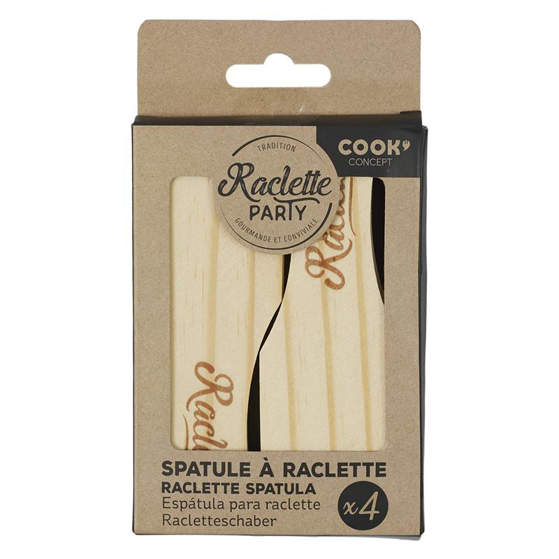 SPATULES A RACLETTE EN BOIS KU6537 