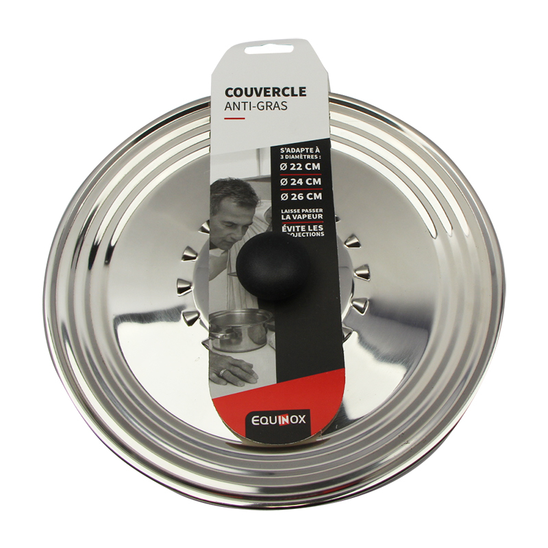 COUVERCLE EN INOX 22-24-26 CM 141432 