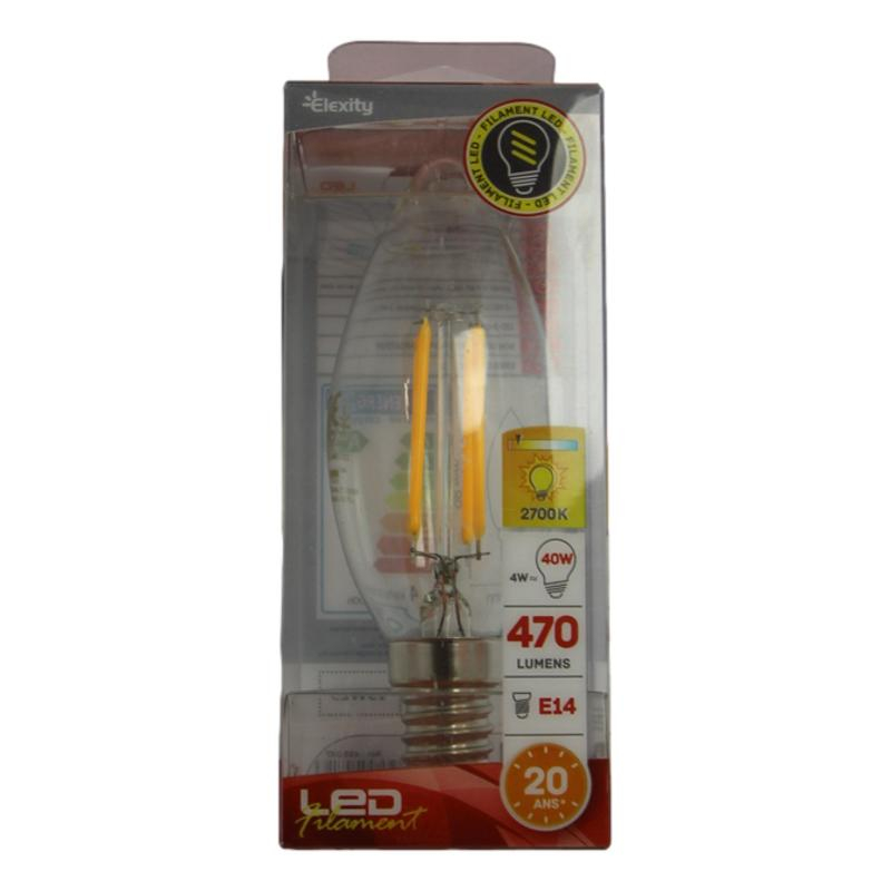 AMPOULE LED FILAMENT FLAMME 4W 455047 Elexity