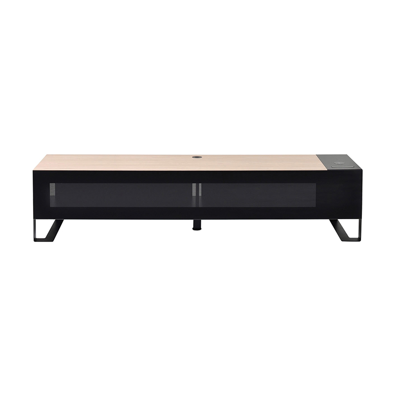 Meuble TV Erard Naga 2000 Nordic Beige et noir + Trappe de rangement + Chargeur 4 USB pour TV 40 85''