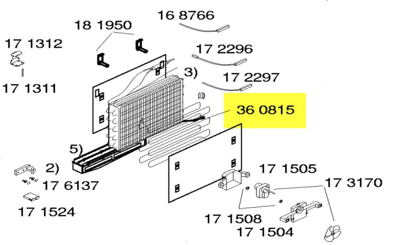 RESISTANCE DE DEGIVRAGE EVAPORATEUR pour REFRIGERATEUR BOSCH - 00360815