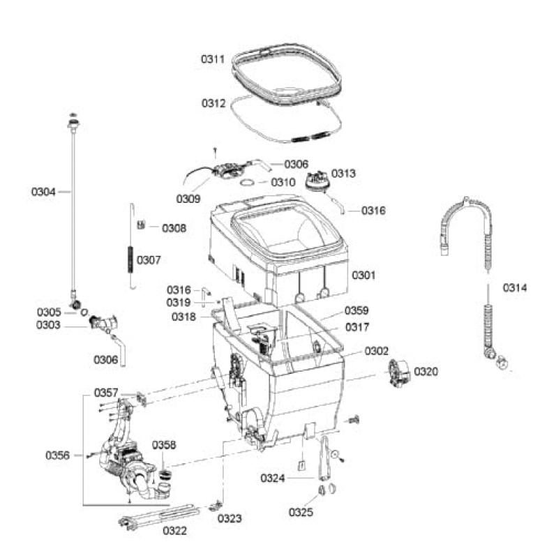 DEMI CUVE INFERIEUR pour LAVE LINGE SIEMENS - 00242754