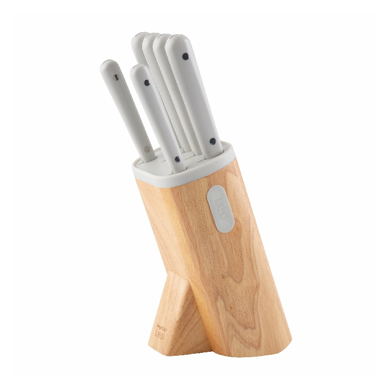 COUTEAUX BLOC DE 6 LEO BLANCS 17007917