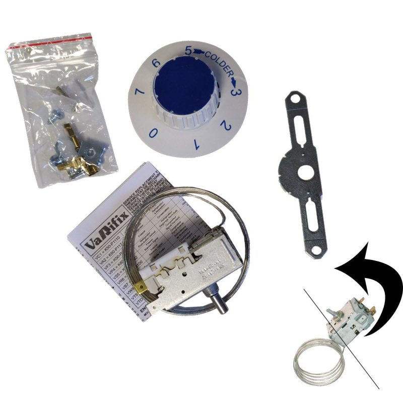 THERMOSTAT A130455 K59H2805 POUR REFRIGERATEUR WHIRLPOOL - 481927129047