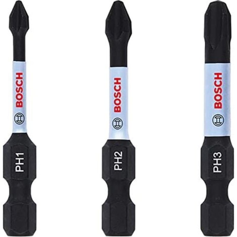 BOSCH PROFESSIONAL 2608522491 LOT DE 3 EMBOUTS DE VISSAGE IMPACT CONTROL PH (50 MM, TIGE HEXAGONALE, PICK AND CLICK, ACCESSOIRES