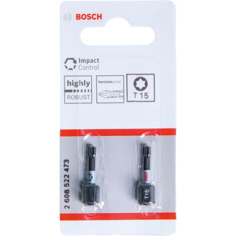 Impact Control T15 Embouts 2 pièces  BOSCH 2608522473
