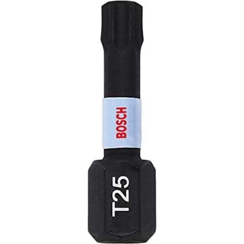 BOSCH PROFESSIONAL 2608522475 LOT DE 2 EMBOUTS DE VISSAGE IMPACT CONTROL T25 (25 MM, TIGE HEXAGONALE, PICK AND CLICK, ACCESSOIRE