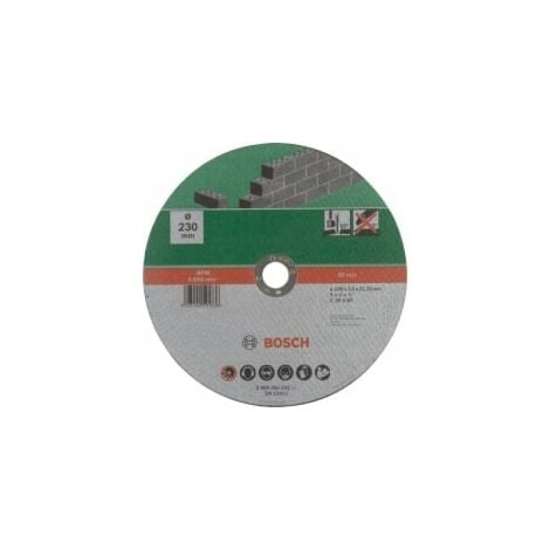 BOSCH 2609256331 DISQUE À TRONÇONNER À MOYEU PLAT POUR MATÉRIAUX DIAMÈTRE 230 MM DIAMÈTRE D'ALÉSAGE 22/23 EPAISSEUR 3 MM