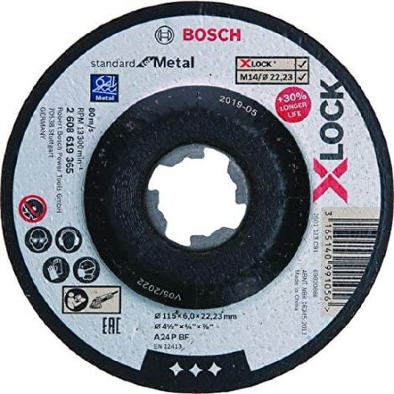 DESBASTE METALX-LOCK DESBASTE STANDARD METAL DESBASTE 115 X 6 MM BOSCH PROFESSIONAL BOS-2608619365