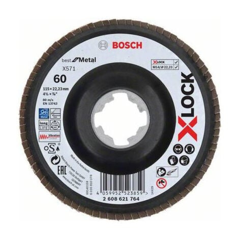 BOSCH ACCESSORIES 2608621764 X-LOCK DISQUE SEGMENTÉ DIAMÈTRE 115 MM 1 PC(S)