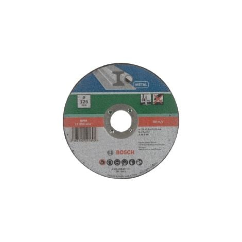 BOSCH 2609256317 DISQUE À TRONÇONNER À MOYEU DÉPORTÉ POUR MÉTAUX DIAMÈTRE 125 MM DIAMÈTRE D'ALÉSAGE 22/23 EPAISSEUR 2,5 MM