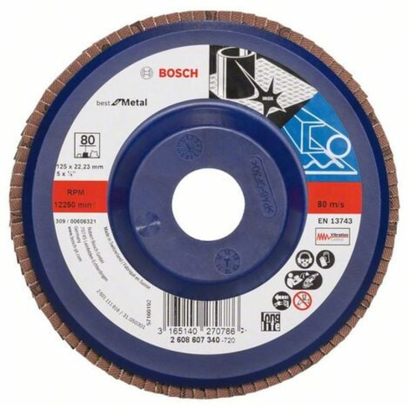 Tampon de polissage X571 Idéal pour le métal Ø 125 mm  BOSCH 2608607340