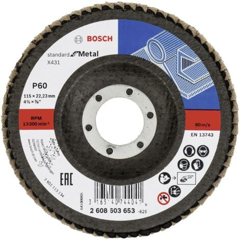 Bosch Accessories 2608603653 X431 Disque segmenté Diamètre 115 mm Ø de perçage 22.33 mm acier 1 pc(s) X985442