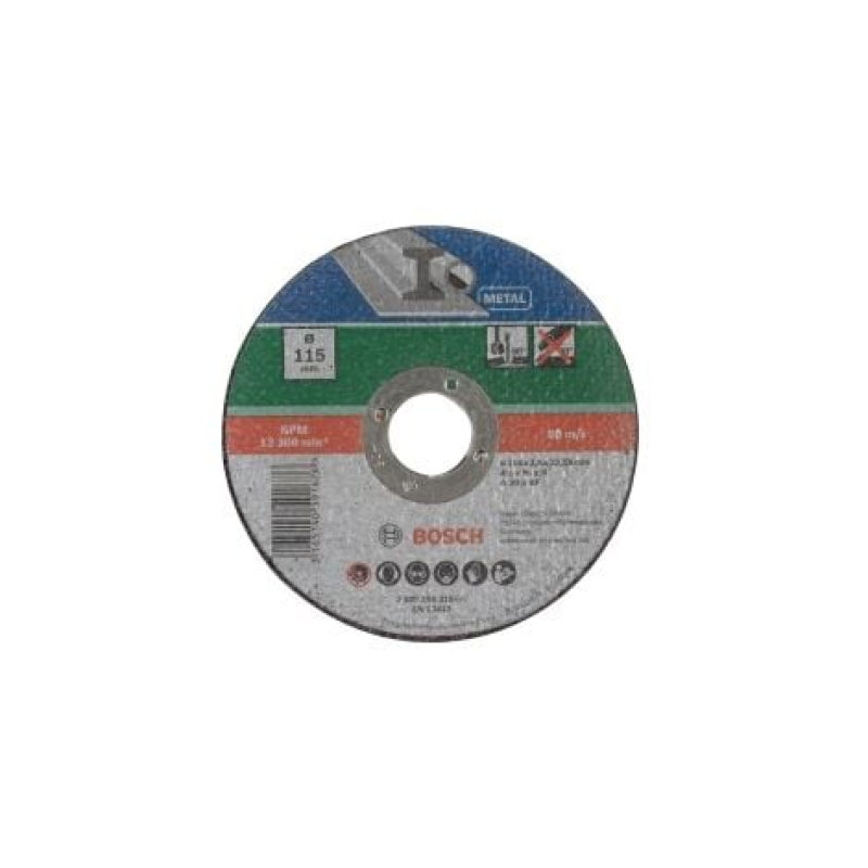 BOSCH 2609256315 DISQUE À TRONÇONNER À MOYEU DÉPORTÉ POUR MÉTAUX DIAMÈTRE 115 MM DIAMÈTRE D'ALÉSAGE 22/23 EPAISSEUR 2,5 MM