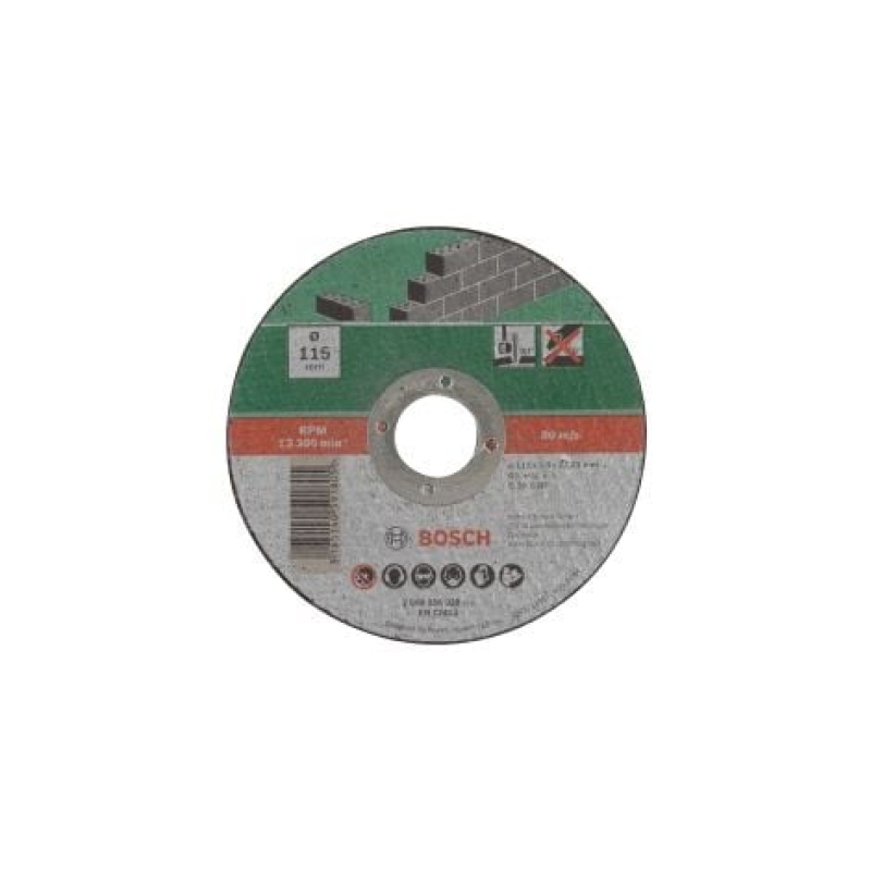 BOSCH 2609256328 DISQUE À TRONÇONNER À MOYEU PLAT POUR MATÉRIAUX DIAMÈTRE 115 MM DIAMÈTRE D'ALÉSAGE 22/23 EPAISSEUR 3 MM