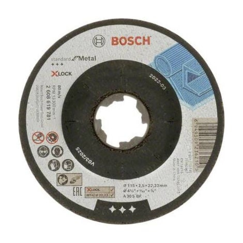BOSCH ACCESSORIES STANDARD FOR METAL 2608619781 DISQUE À TRONÇONNER À MOYEU DÉPORTÉ 115 MM 1 PC(S) MÉTAL