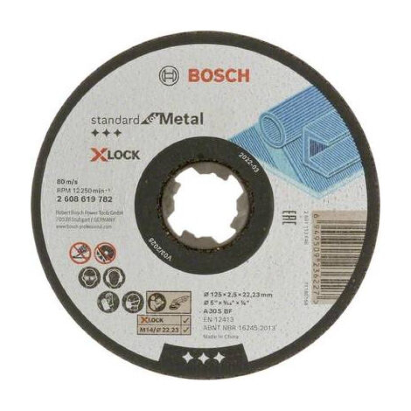 BOSCH ACCESSORIES STANDARD FOR METAL 2608619782 DISQUE À TRONÇONNER 125 MM 1 PC(S) MÉTAL
