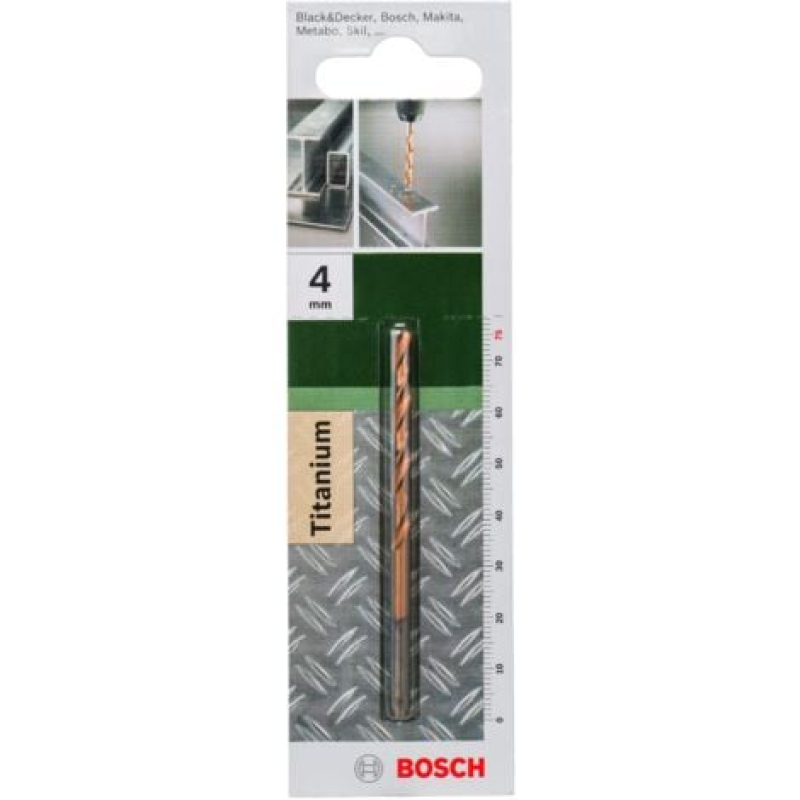 Foret à métaux HSS-TiN DIN 338 Ø 40 mm- L- 75 mm BOSCH 2609255095