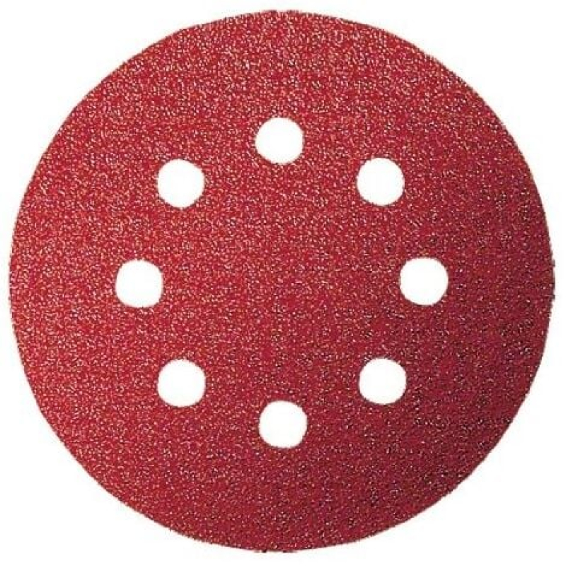 BOSCH 2609256A24 FEUILLES ABRASIVES POUR PONCEUSES EXCENTRIQUES DIAMÈTRE 125 MM 8 TROUS GRAIN 80 LOT DE 5 FEUILLES