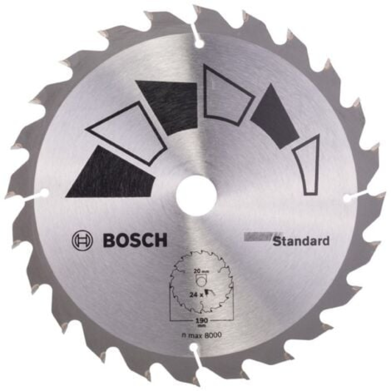 Bosch Lame de scie circulaire STANDARD D= 190 mm Bohrung= 20 mm Z= 24 - 2609256818