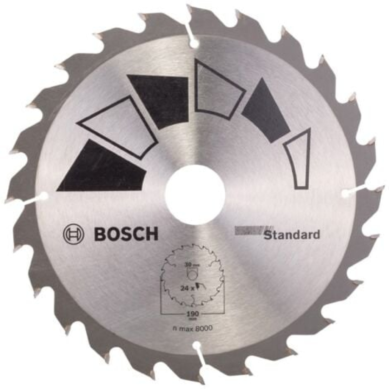 Bosch Lame de scie circulaire STANDARD D= 190 mm Bohrung= 30 mm Z= 24 - 2609256820