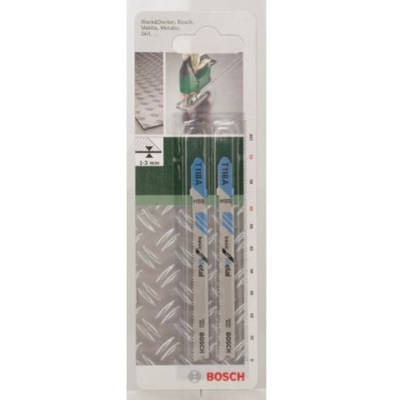 BOSCH 2609256729 T 118 A LAME DE SCIE SAUTEUSE POUR TÔLES MÉTALLIQUES MINCES EPAISSEUR 1-3 MM LONGUEUR 91 MM