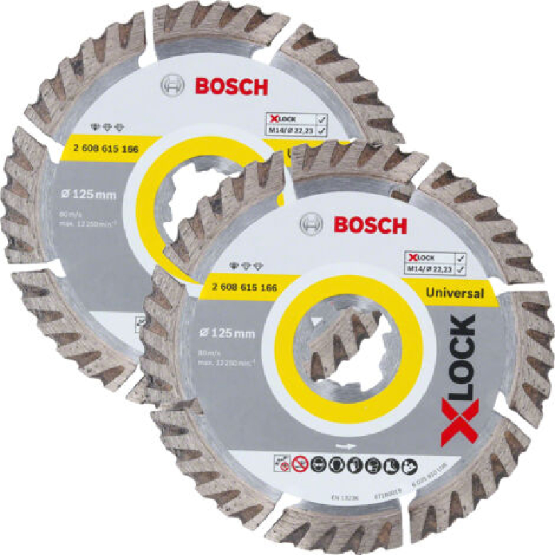 Disque à tronçonner diamanté Bosch 2608615247 125 mm 2 unités