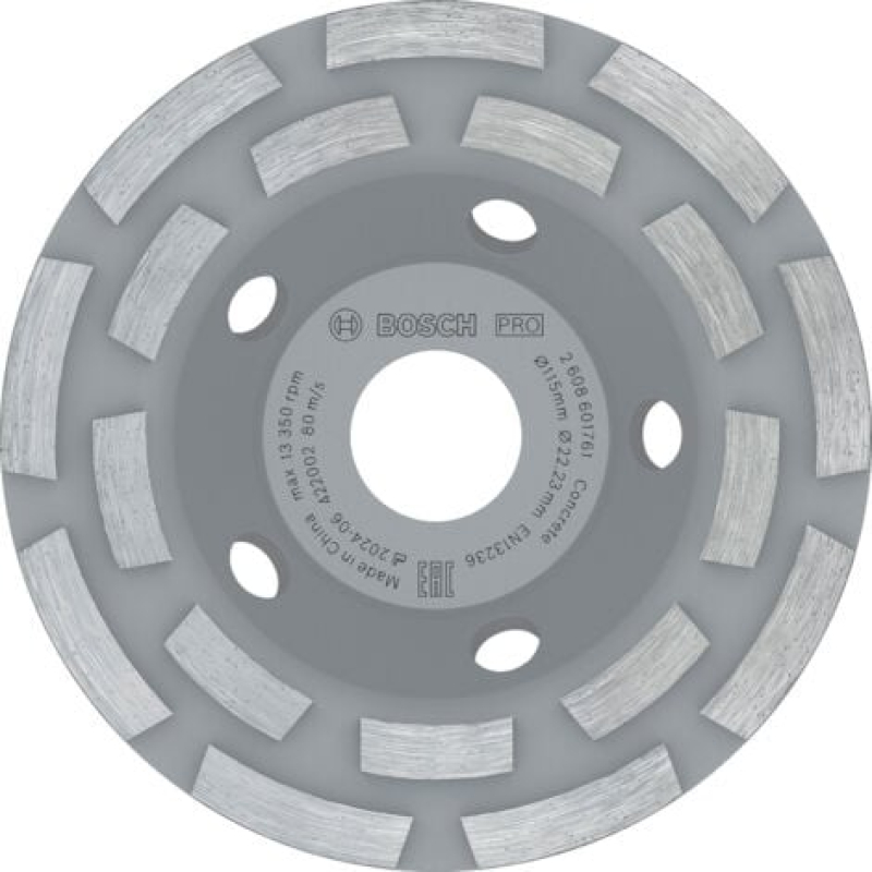 Tête de ponçage PRO Concrete Bosch 50 x 115 mm 22,23 mm - 2608601761