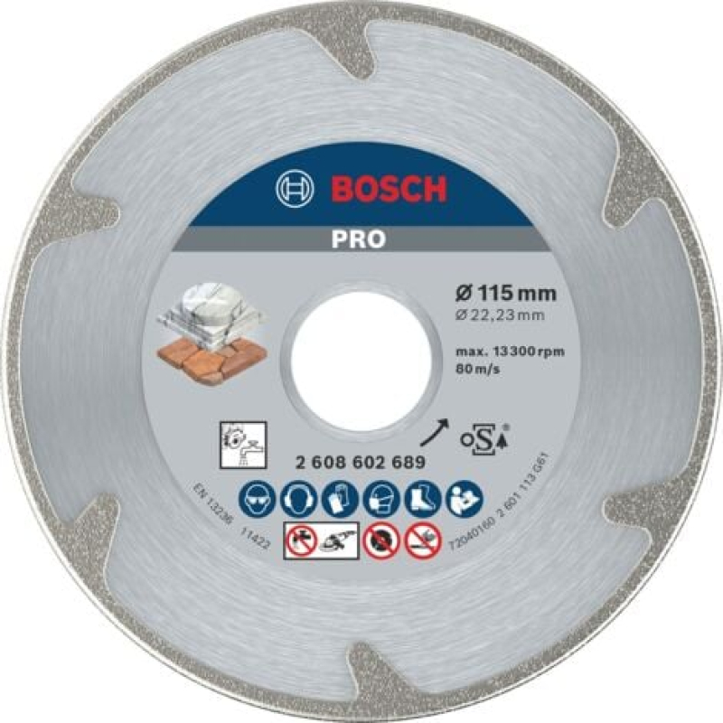 Disque à tronçonner diamanté PRO Marble 115 x 22,23 mm Bosch - 2608602689