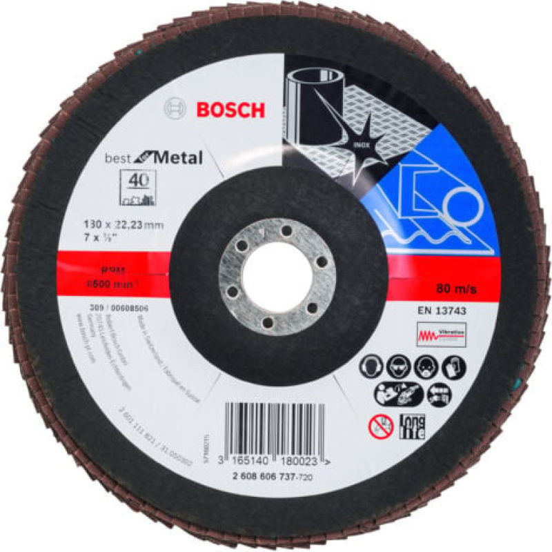 Tampon de polissage X571 Idéal pour métal Ø 180 mm BOSCH 2608606737