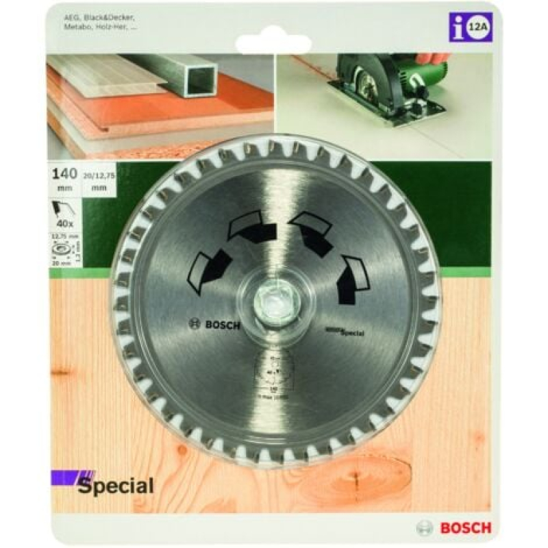 SPECIAL Lame de scie circulaire D 140 mm Diamètre 20 mm Z 40  BOSCH 2609256885