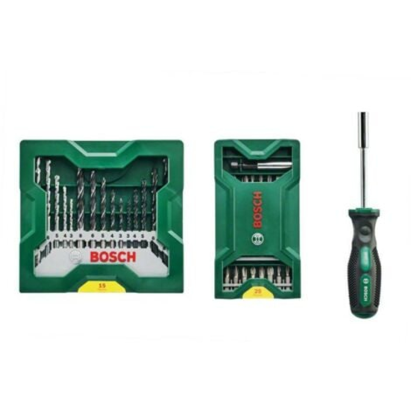 Bosch Outillages Mini X-Lin 2607017655 Jeu d'embouts 41 pièces avec tournevis porte-embout