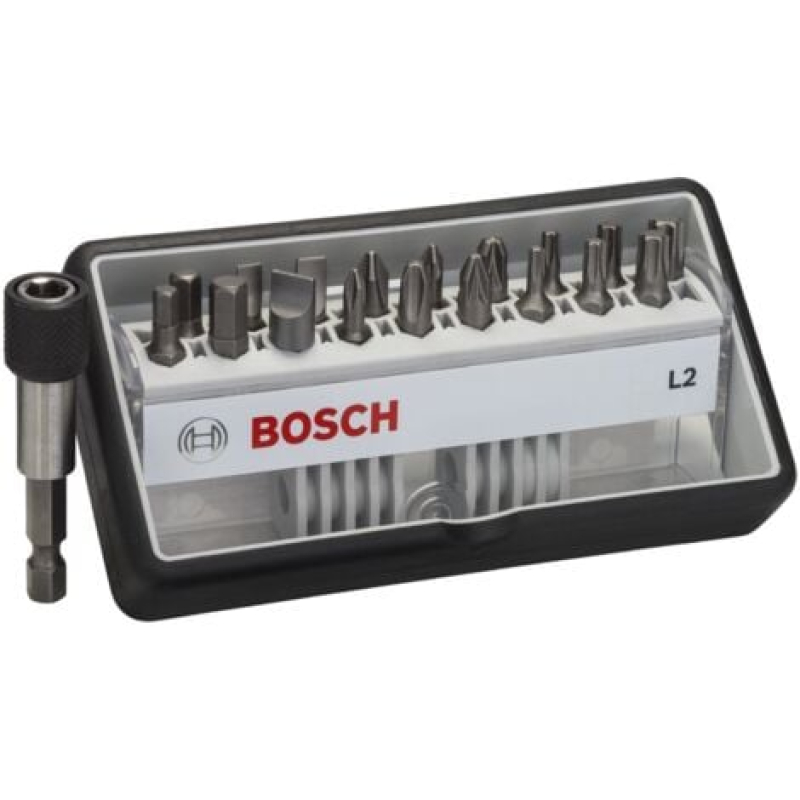 Jeu d'embouts de vissage Bosch Robust Line L extra-dur 18+1pcs. 25 mm PH PZ Torx LS HEX - 2607002568
